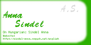 anna sindel business card